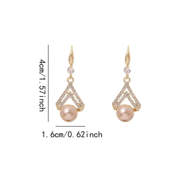 #129. Fashionable And Minimalist Champagne Pearl Earrings With High-End Sense - Picture 2 of 5